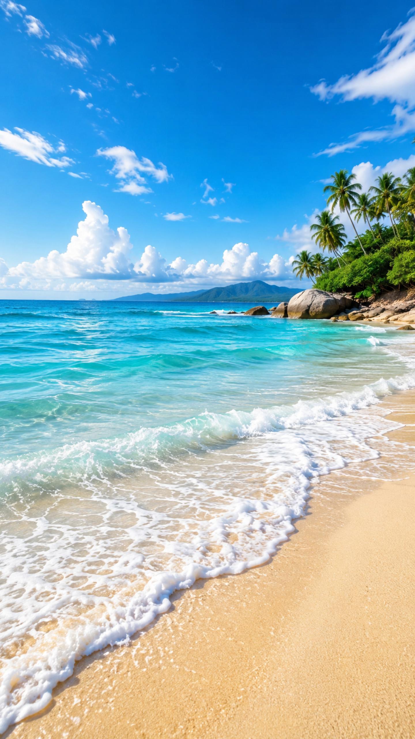 Relaxing beach scenery