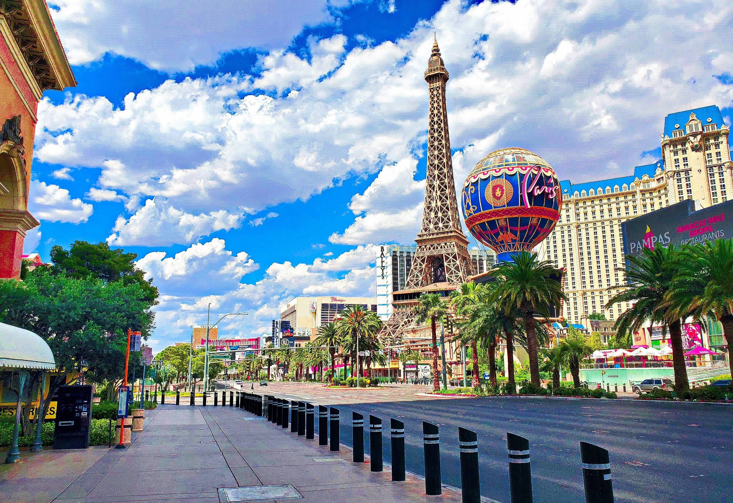 a view of the eiffel tower from across the street