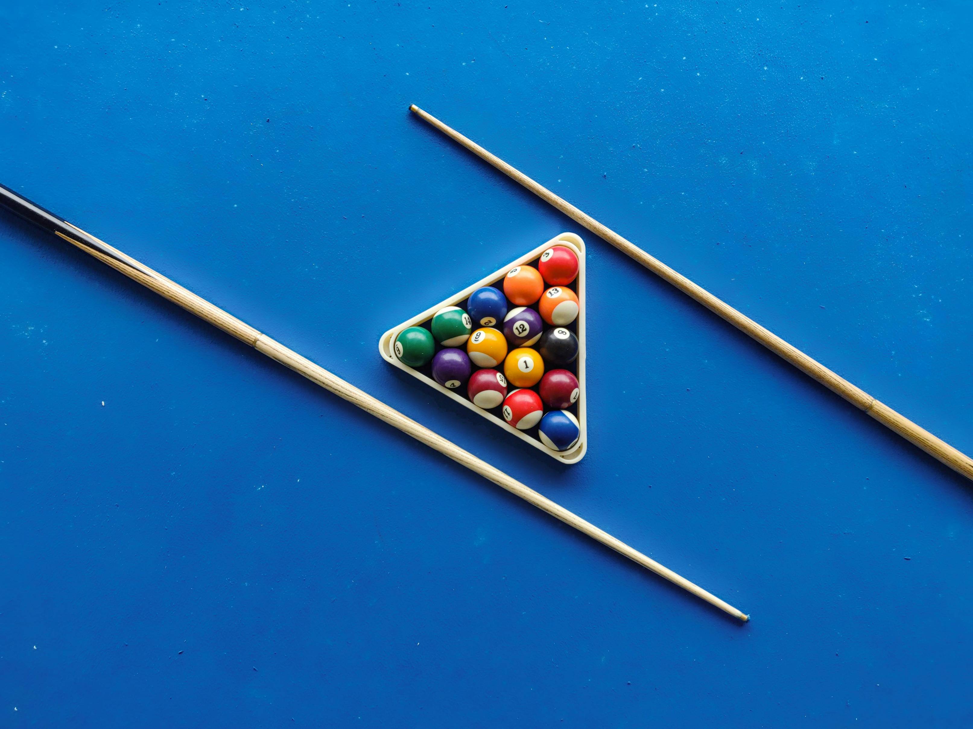 a close-up of a pool table