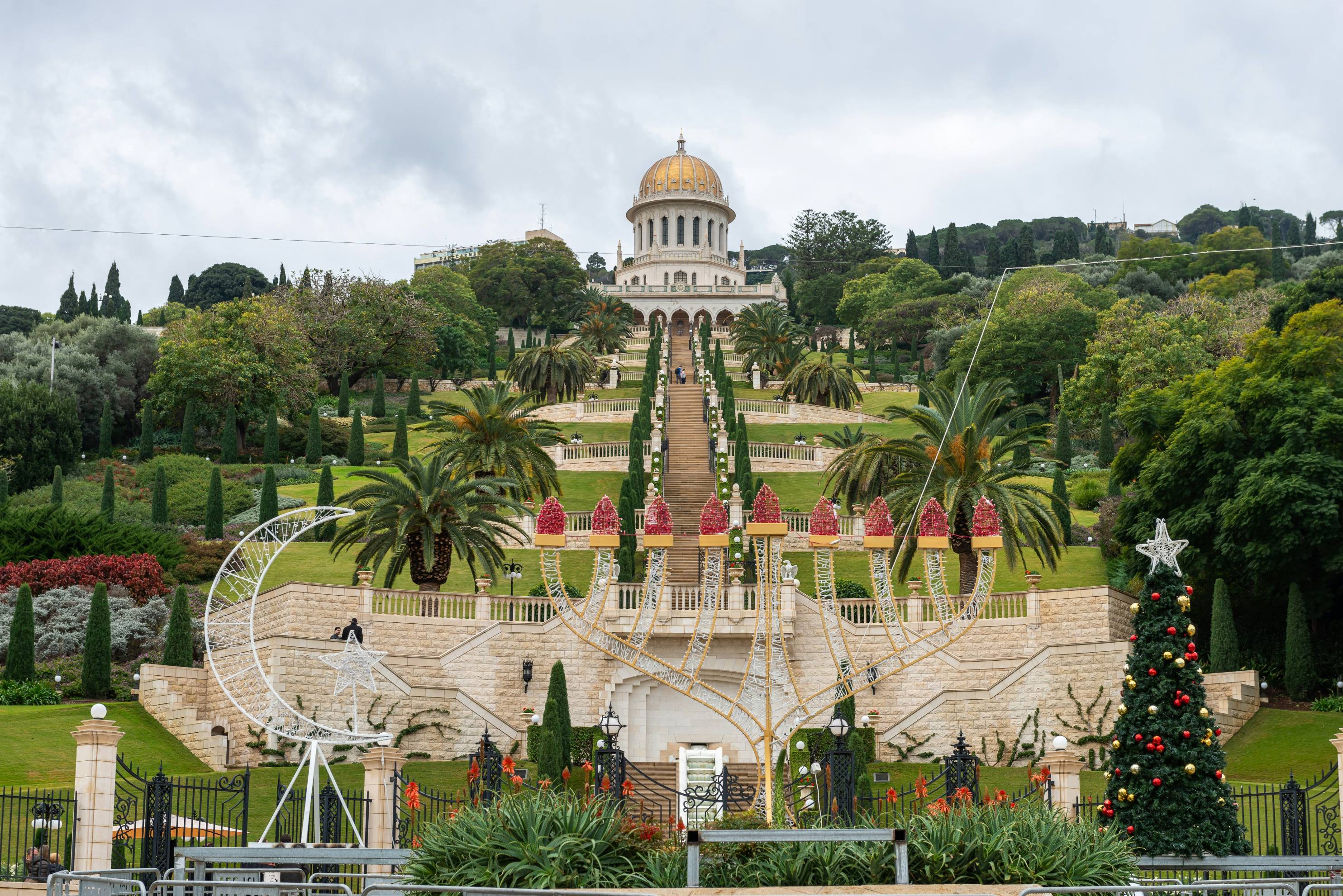 a very large building with a very long staircase