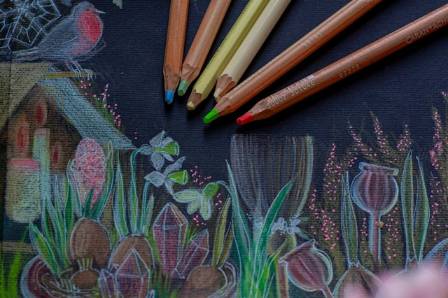 Vintage Color Palettes in Colored Pencil